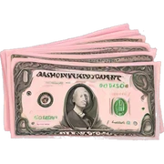 pink money sticker