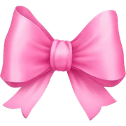 pink thin ribbon bow sticker