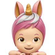 girl with animal ears smiling sticker