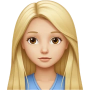 blonde pretty straight long hair girl sticker