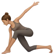White girl brown hair doing yoga  sticker