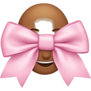Baby pink bow sticker