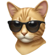 Cat with sunglasses sticker