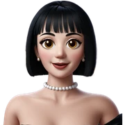 smiling girl in elegant dress sticker