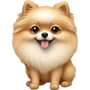 Creme Pomeranian Girl  sticker