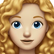 Strawberry blonde blue eyed girl sticker