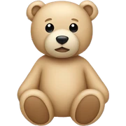 Beige teddy bear  sticker