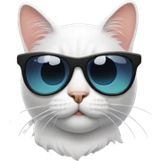 Cat with sunglasses sticker