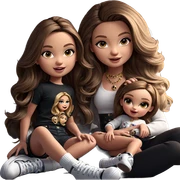 girls in stylish outfits indoors sticker