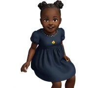 dark-skinned beauty in dress sticker