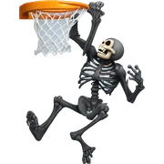 Skeleton dunking on gorilla sticker