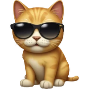 Cat with sunglasses sticker