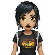 Emo girl sticker