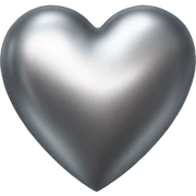 Metallic heart sticker