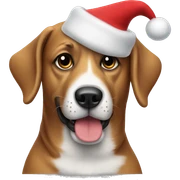 Dog Santa sticker