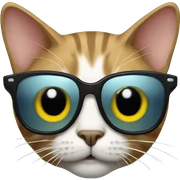 Cat with sunglasses sticker