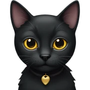 Black cat sticker