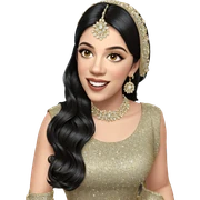 smiling girl in elegant dress sticker
