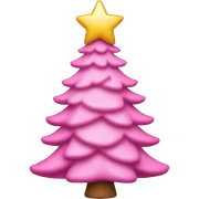 Pink Christmas tree  sticker
