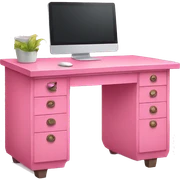 Pink desk  sticker