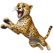 jumping cheeta sticker