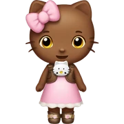 Hello kitty with brown hello kitty sticker