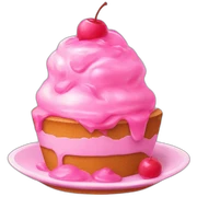 Pink dessert sticker