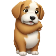 Hugging dog sticker
