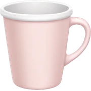 Pale pink empty ceramic coffee cup sticker