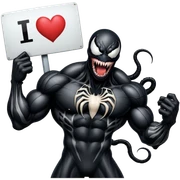 Venom with sign „i love you“ sticker