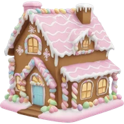 pastel gingerbread house sticker