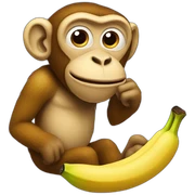 Banana-monkey sticker