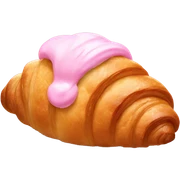 croissant with pink cream  sticker