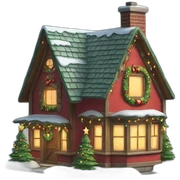 Christmas house sticker