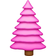 Pink Christmas tree sticker