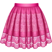 ultra realistic hot pink lace skirt sticker