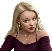 blonde girl with jewelry sticker