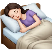 brunette girl sleeping sticker