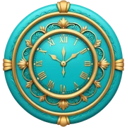 turquoise clock sticker