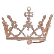 ￼￼realistic ￼Rose gold crystal tiara sticker