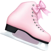 Light pink ice skates with bows sticker