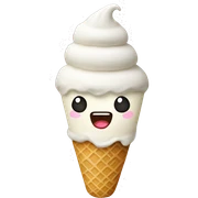 White ice cream sticker