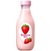 Strawberry Tanghulu flavored baby milk sticker