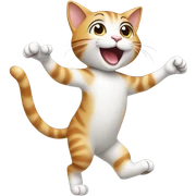 Cat dancing sticker