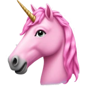 Pink unicorn sticker