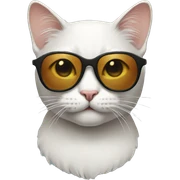 Cat with sunglasses sticker