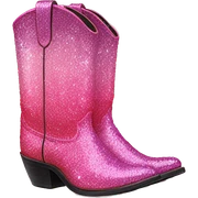Pink ombre cowgirl boots with glitter  sticker