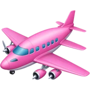 Avión rosa sticker