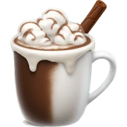 Hot chocolate with cream and marshmallow  sticker