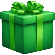 Green Christmas gift sticker